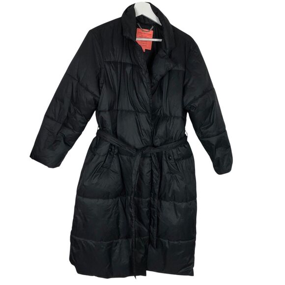 J.Crew SP Long Wrap Polyfill Puffer Jacket with Primaloft Black Belted BD168 - Picture 3 of 12